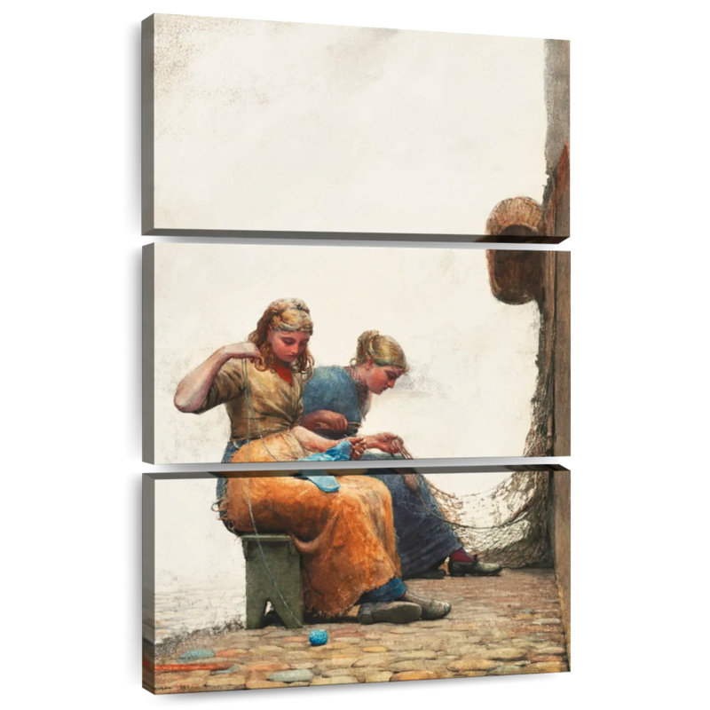 Senne Mending The Nets, 65" H x 42" W