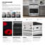 Cosmo 30 po Collection Haven 4,8 pi³ Cuisinière électrique avec plaque de cuisson en verre à 4 brûleurs et four à convection en acier inoxydable