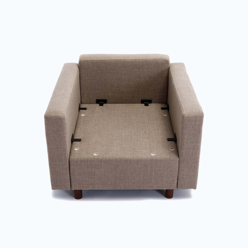 Canapé modulaire 112,2 po à 4 sièges, Brun