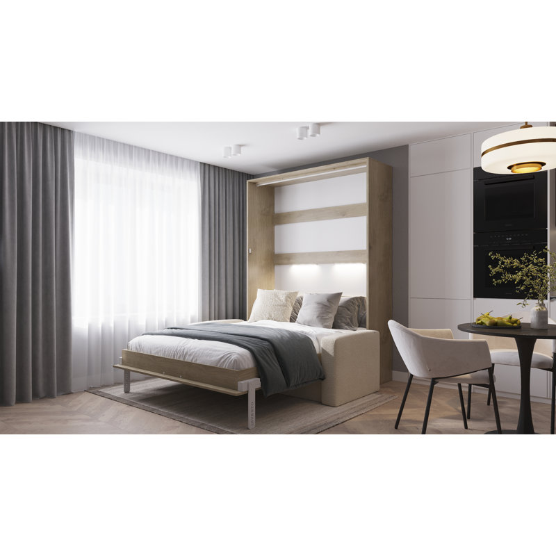 Neidelin Upholstered Bed, Beige/Cream