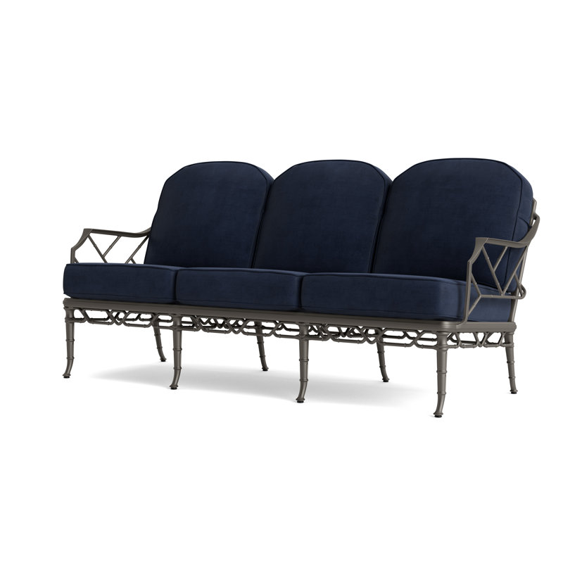 Calcutta Outdoor 3 - Seat Patio Sofa, Fusion Neptune, Mica