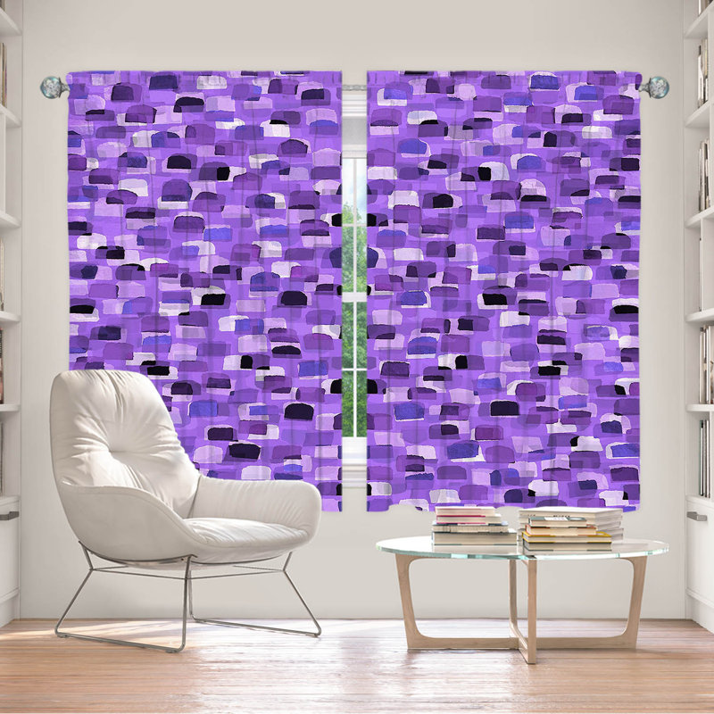 Panneau de rideau simple obscurcissant et isolant avec passe-tringle, Mauve, L 56 po x L 78 po