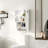 Bathroom Wall Cabinet with Mirror and Towel Bar