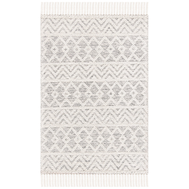 Natura Hand Loomed Wool/Cotton Southwestern Rug in Beige, Rectangle 6' x 9'