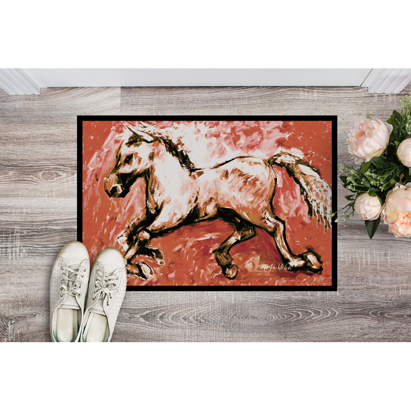 Tapis de porte d’intérieur anti-dérapant cheval, Rectangle 2 pi x 3 pi