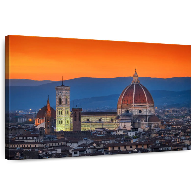 Cathédrale de Nicci Florence au crépuscule, H 34 po x l 51 po
