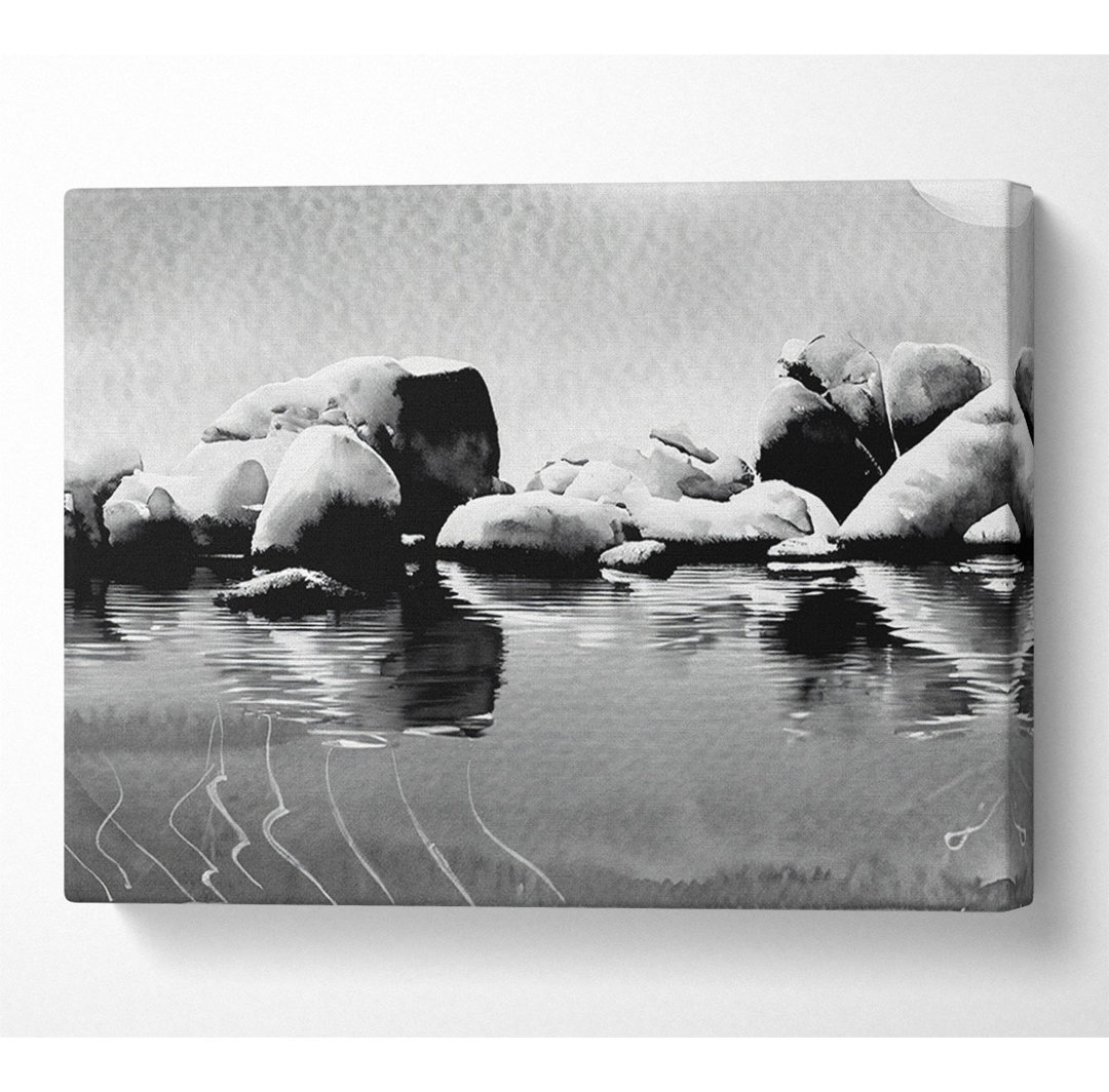 The Rock Pool B N W - Kunstdrucke auf Leinwand