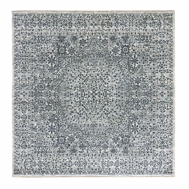 Tapis gris / ivoire Bayou One-of-a-Kind 6 pi x 6 pi Bayou