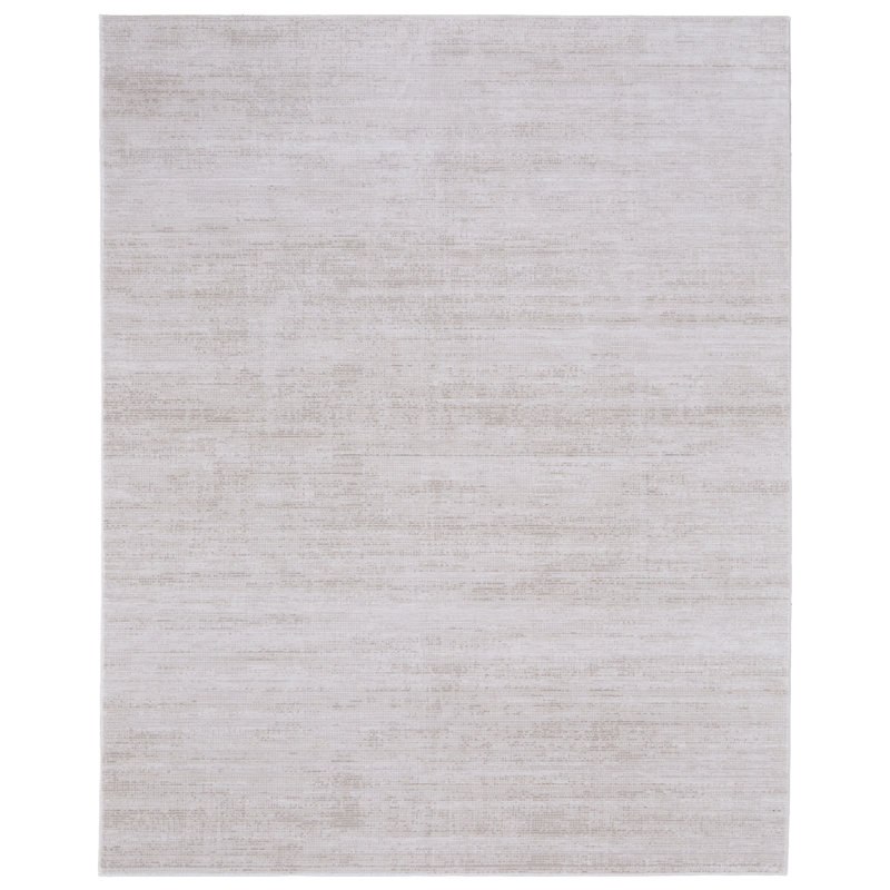 Esser Modern Solid, Accent Rug, Rectangle 9' x 12'8", Ivory/Silver