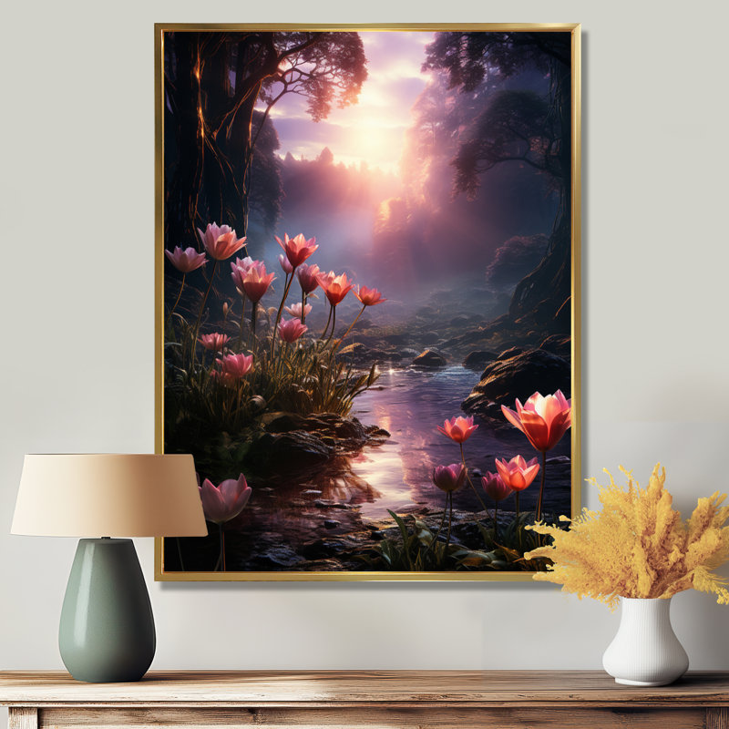 Jed - Tulipes, art mural, Métal métal, H 32 po x l 16 po x P 1 po