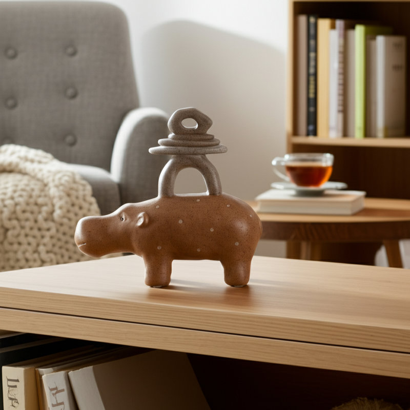 Playful Animals Stacked Figurine - Whimsical Sculpture Statue Featuring Artistic Detailing - Decorative Objects Accent For Home Decor On Table Styling