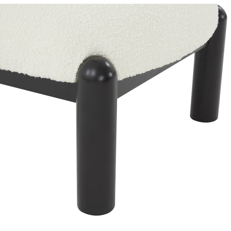 Fauteuil demi-tonneau l 25,8 po Lilou, Ivoire ivoire
