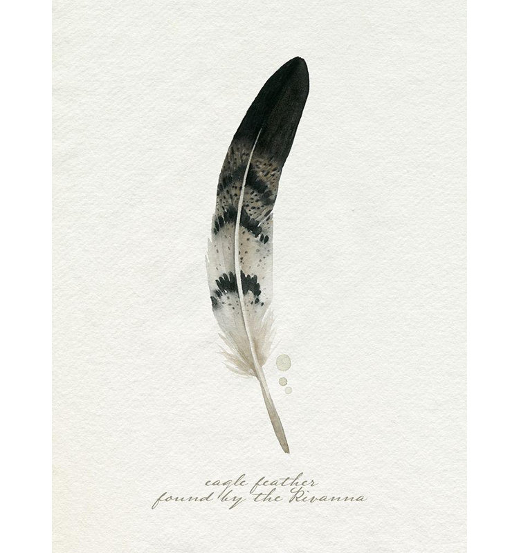Art sur toile tendue Dakota Fields Popp, Grace Gallery: Found Feather I, H 47 po x l 36 po