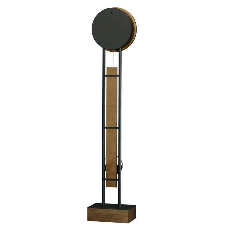 Amber Brown and Charcoal Gray Industrial Grandfather Clock