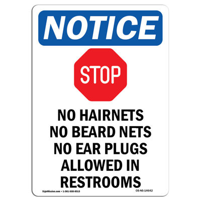 No Hairnets No Beard Sign