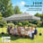 10 x 20 ft Pop Up Canopy Tent, Heavy Duty UPF50+ Outdoor Portable Instant Canopy Shelter with Wheeled Carry Bag, Sandbags, Adjustable Height for Parties, Events, Camping, White-123817731