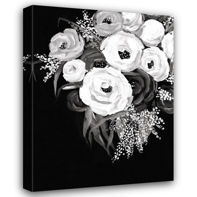 «Red Barrel Studio® Dogwood», art sur toile tendue avec châssis noir et blanc, H 24 po x l 19 po