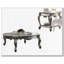 Table de bout à 1 tablette en platine antique