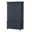 Grande armoire de rangement autoportante en bois avec 8 portes, 3 tablettes réglables, 7 tiroirs et 8 porte-bouteilles-133038292