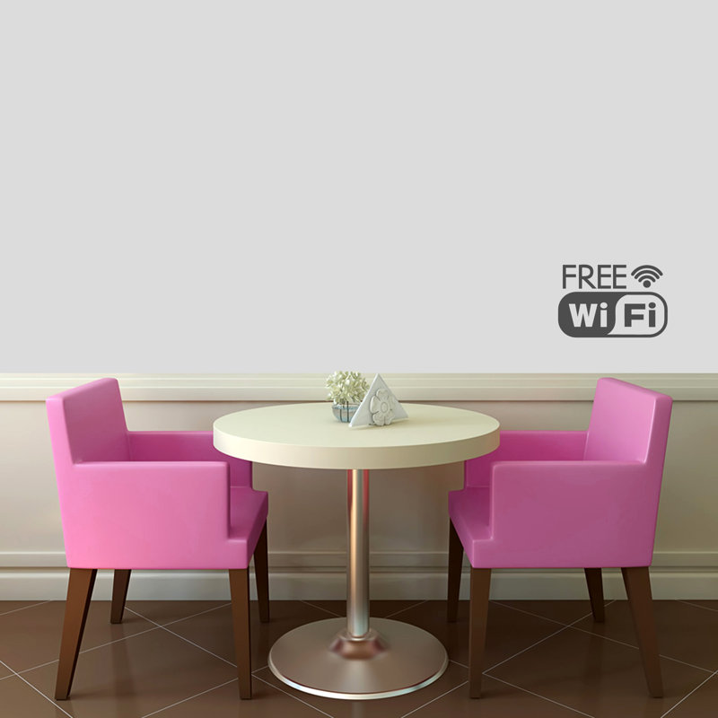 Décalcomanie murale wifi free Mccloskey, Gris foncé
