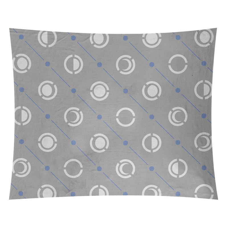 Tapisserie, H 88 po x l 104 po, Bleu