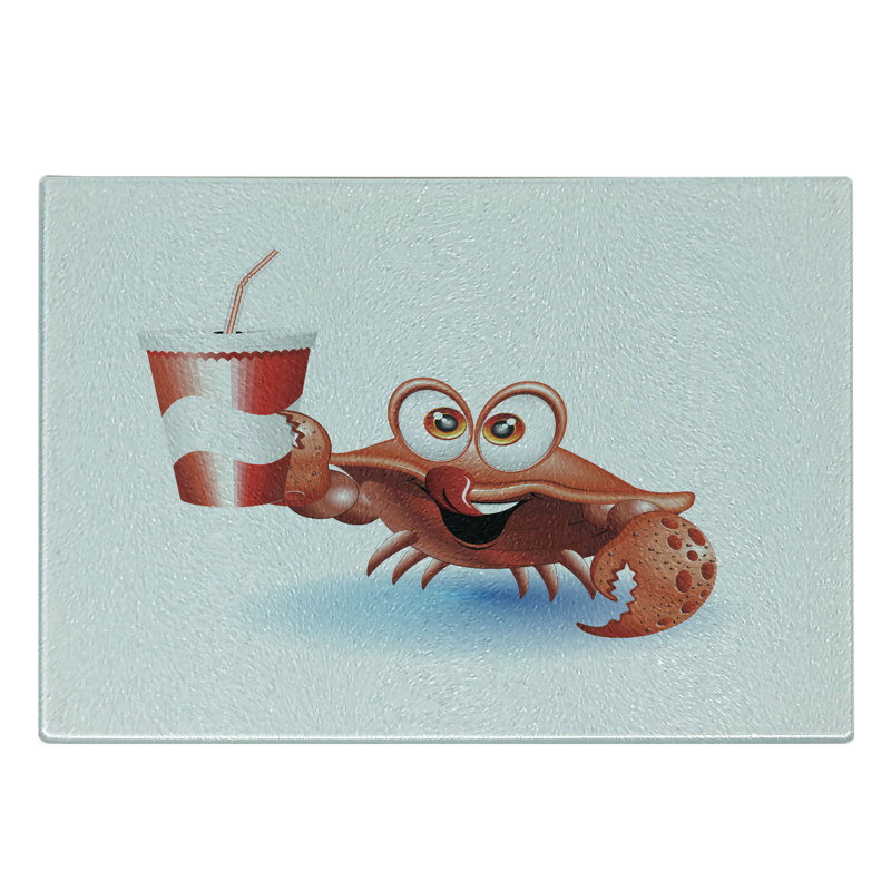 Planche à découper en verre trempé Ambesonne Crabs