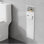 Niche de douche encastrée rectangulaire en acier inoxydable 12 po x 26 po x 5,5 po avec poubelle et organisateur de papier toilette, salle de bain