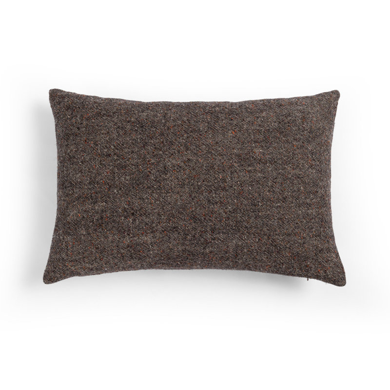 Stonewash Throw Pillow Cover & Insert, Hasselt Ebony, Rectangle 16"H x 24"W