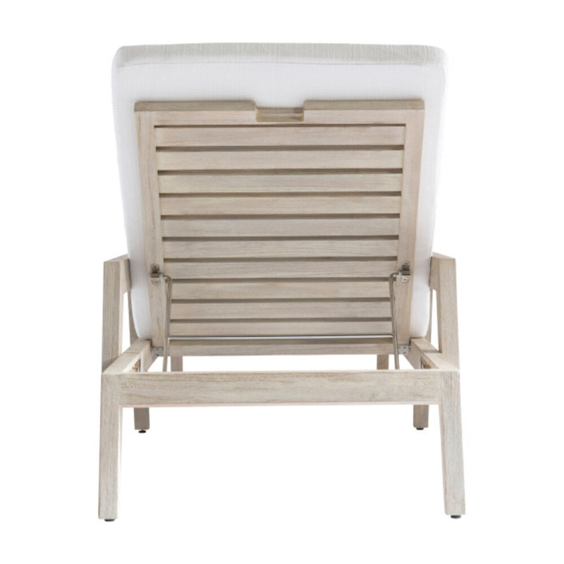 Altea Outdoor Teak Chaise Lounge, Cream Linen 6025-002