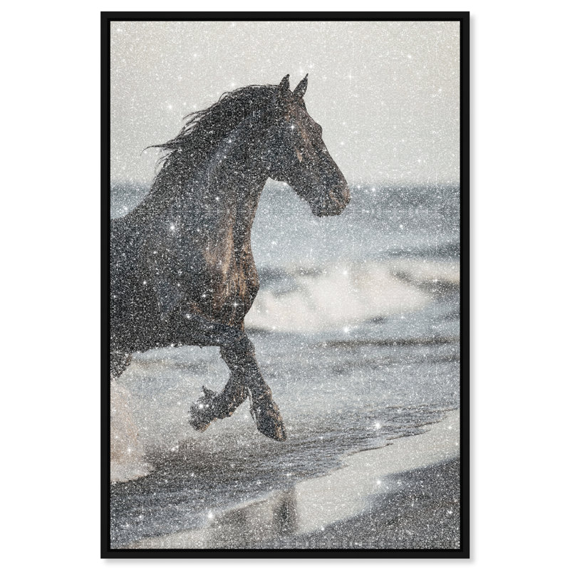 Void Runner I Print by Oliver Gal, 11"H x 16"W, Black Floater Frame