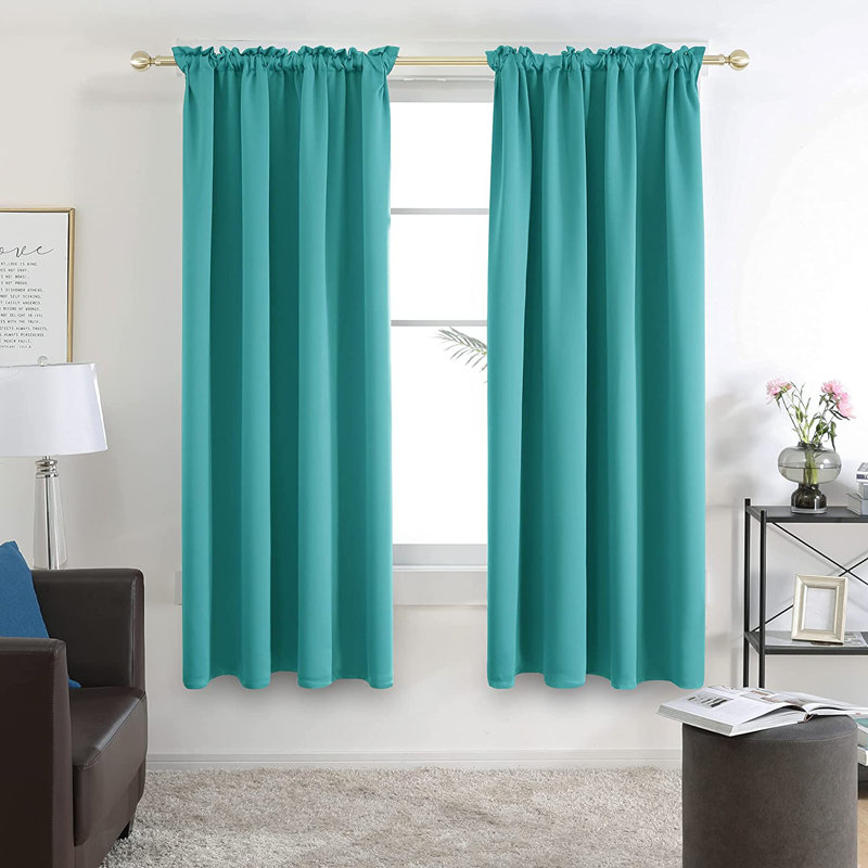 Rideaux occultant et isolant Northmoore, L 42 po x L 63 po, Bleu sarcelle