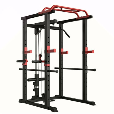Multi-Functional Power Cage,Home Adjustable Pullup Squat Rack 1000Lbs Capacity Comprehensive Fitness Barbell Rack