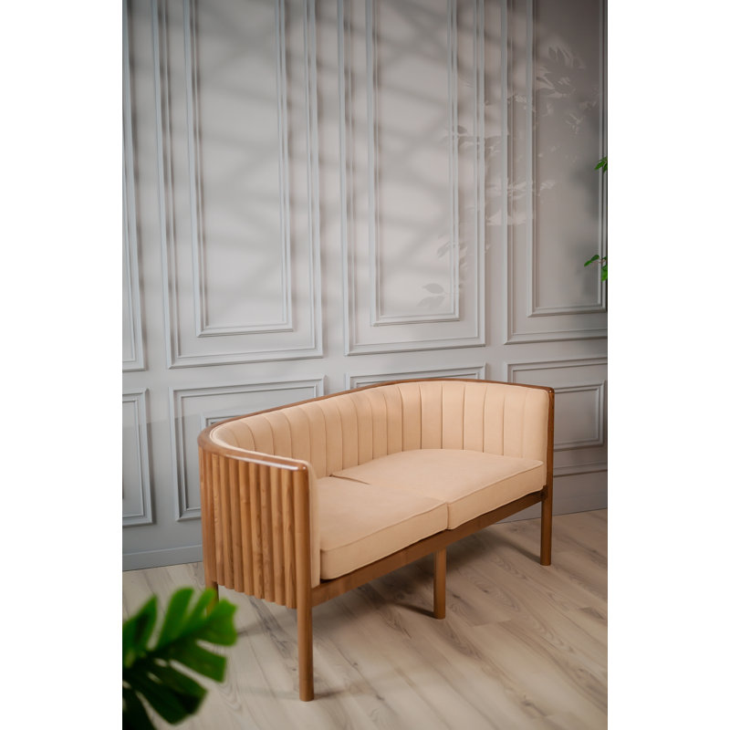 Alton Loveseat, Brown, Beige