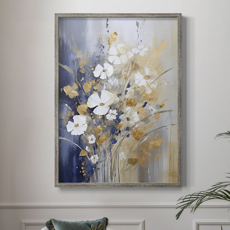 Reproduction encadrée FLORAL Series CCCCXXV - bois massif, H 15 po x l 12 po