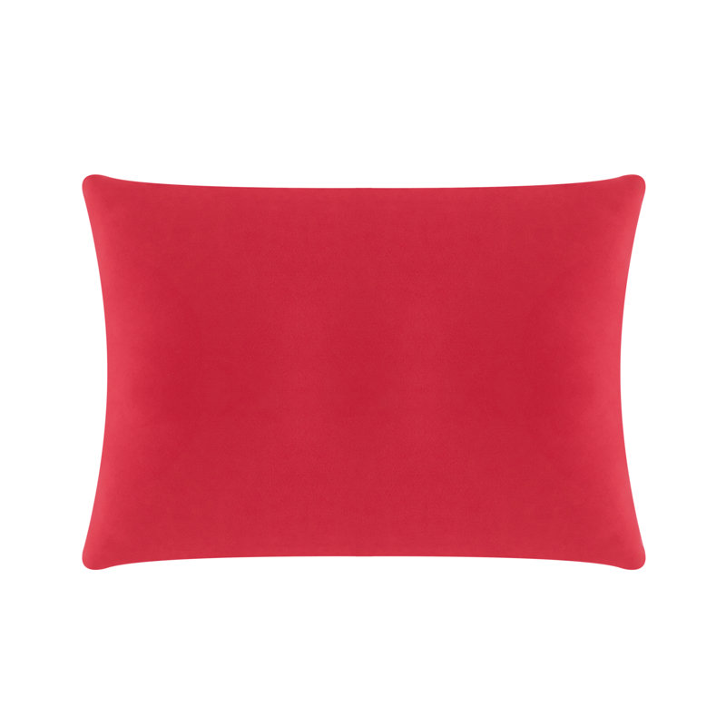 Sparkles Home Luminous Velvet Rhinestone Throw Pillow | Feather Insert | Home Décor Accent, Red Iridescent