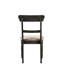 2 chaises d'appoint en lin brun patiné gris - tablier de siège en bois rembourré en mousse rembourrée d'élégance rustique option de siège 2, siège de soutien, élégant pour tout espace