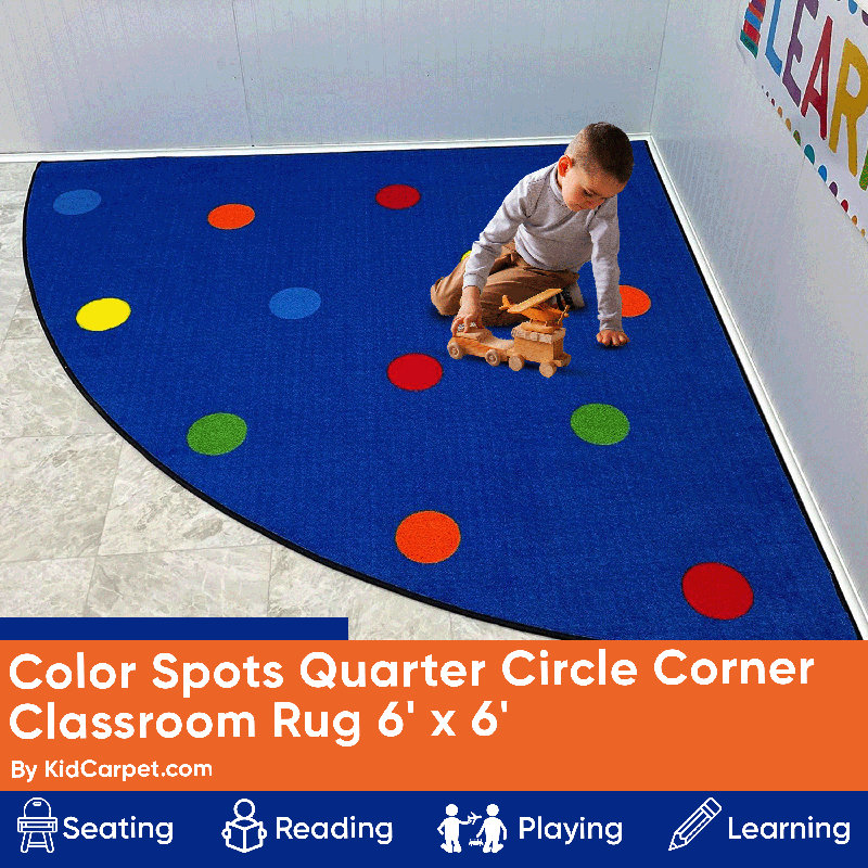 Tapis KidCarpet, Quart de cercle 6 pi x 6 pi