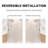 Mortix Easyclean Fixed Shower Panel - Quickmount Shower Screen, 10Mm(3/8'') Tempered Glass (30"W Ã—78"H)-116536651