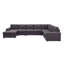 Tifton 146.5" Modular Sectionals Sofa with Reversible Chaise in Linen