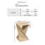Acrat Square White Oak Stained Wooden Side End Table - Bold Architectural Statement Twisted
