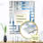 White and blue Nautical Geometry collage - Coastal Minimalism Wall Mirror-75713762