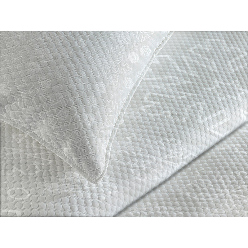 Ambesonne Winter Bedspread Set  Ornate Flakes  Grey White, King Coverlet / Bedspread + 2 Standard Shams