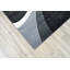 Tapis gris `à motif 3D abstrait ciselé à la main Mccampbell-37341615