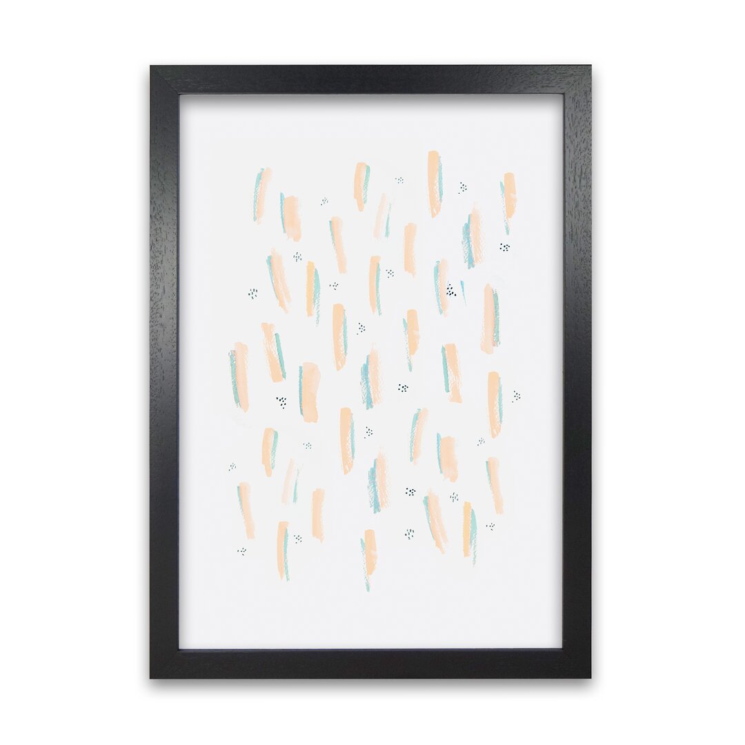 Papierbild - Grafikdruck „Brush Strokes Mustard” von Laura Irwin