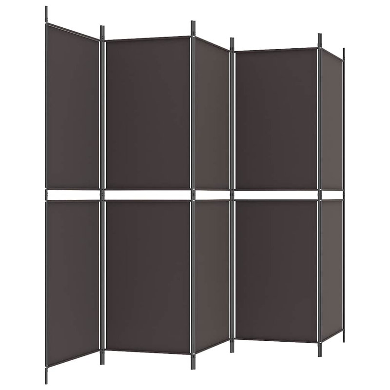 Cloison pliante Rikkea, Brun, 5, H 70,8 po x l 98,4 po