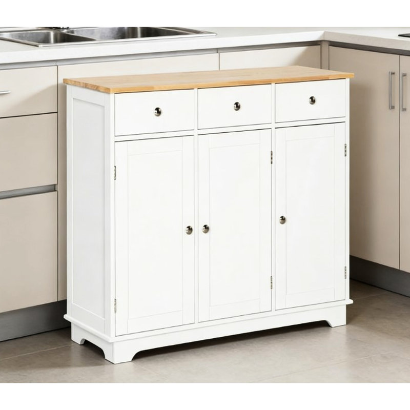 Buffet avec armoires de rangement, tiroirs et tablettes réglables