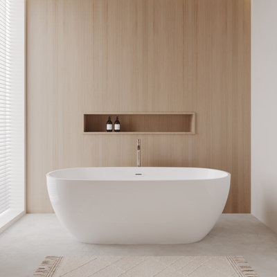 Juno 71'' x 32'' Soaking Acrylic Bathtub with Faucet