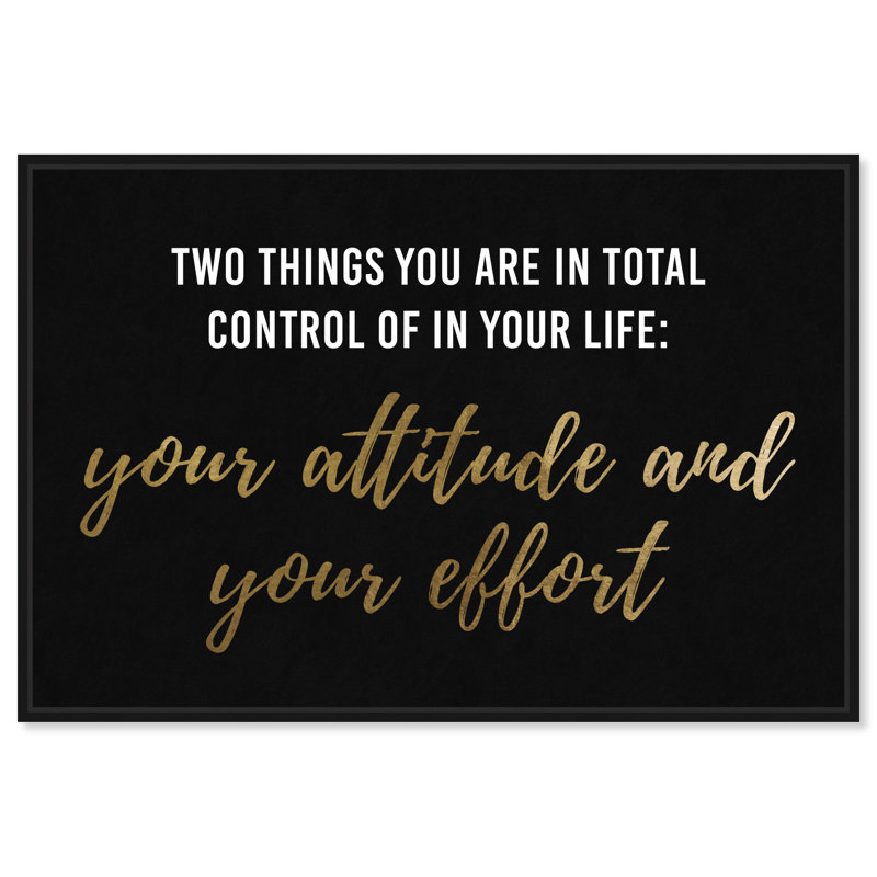 «Attitude and Effort», reproduction d'art sur toile, H 36 po x l 54 po, Toile encadrée, Noir