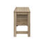 Table de salle à manger rectangulaire contemporaine 48 po, stratifié brun taupe, comptoir avec rangement