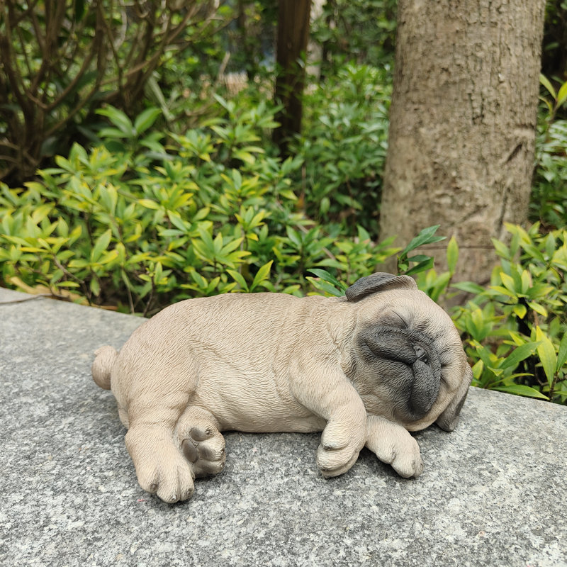 Sleeping Pug Figurine
